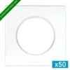 EUROHM Square Lot De 50 Plaques Simples Blanc - 60296
