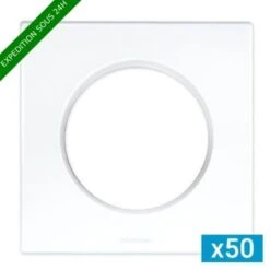 EUROHM Square Lot De 50 Plaques Simples Blanc - 60296
