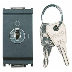 Interruttore 2P 16Ax +Chiave Grigio VIMAR 16165