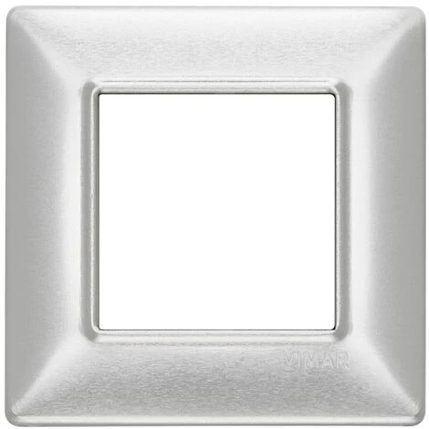 Placca 2M Alluminio Spazzolato VIMAR 14642.81 1 Placca 2M Alluminio Spazzolato VIMAR 14642.81