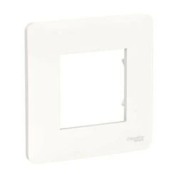Schneider® Unica Studio - Plaque De Finition - Blanc - 1, 2, 3, 4 Ou 5 Postes Nb De Postes: 1 Poste Carré