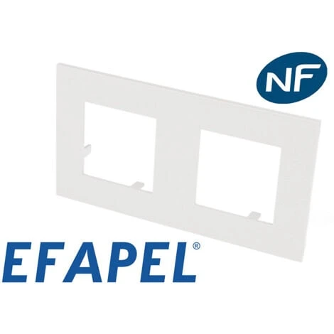 Plaque De Finition Blanche Double Efapel Latina 2 Plaque De Finition Blanche Double Efapel Latina – Image 2