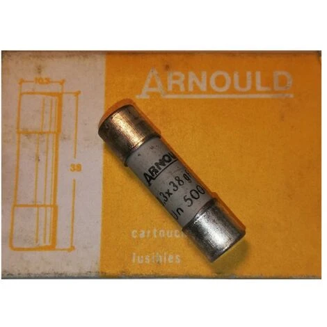 Arnould 23572 Fusible 6A - Ø10,3x38mm - Type GF 1 Arnould 23572 Fusible 6A - Ø10,3x38mm - Type GF