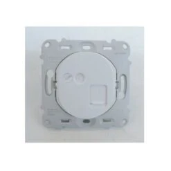 Schneider Electric Prise RJ45 CAT5E UTP Reseau Tél Encastré Avec Support Et Enjoliveur Blanc Sans Plaque De Finition Ovalis SCHNEIDER S260471