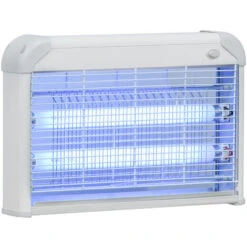 Outsunny Lampe UV Anti-insectes Anti Moustique Tue Mouche électrique Destructeur D'insectes 20 W Gris