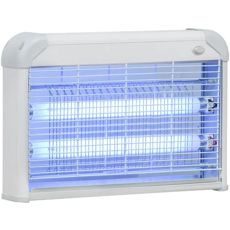 Outsunny Lampe UV Anti-insectes Anti Moustique Tue Mouche électrique Destructeur D'insectes 20 W Gris 1 Outsunny Lampe UV Anti-insectes Anti Moustique Tue Mouche électrique Destructeur D'insectes 20 W Gris