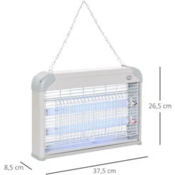 Outsunny Lampe UV Anti-insectes Anti Moustique Tue Mouche électrique Destructeur D'insectes 20 W Gris 7 Outsunny Lampe UV Anti-insectes Anti Moustique Tue Mouche électrique Destructeur D'insectes 20 W Gris -Legrand || Schneider® Soldes Boutique 11741062 3