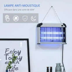 Outsunny Lampe UV Anti-insectes Anti Moustique Tue Mouche électrique Destructeur D'insectes 20 W Gris 9 Outsunny Lampe UV Anti-insectes Anti Moustique Tue Mouche électrique Destructeur D'insectes 20 W Gris -Legrand || Schneider® Soldes Boutique 11741062 5