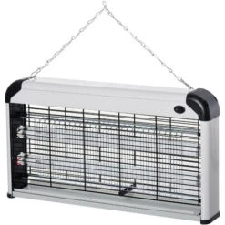 Outsunny Lampe UV Anti-insectes Anti Moustique Tue Mouche électrique Destructeur D'insectes 30 W Noir Gris