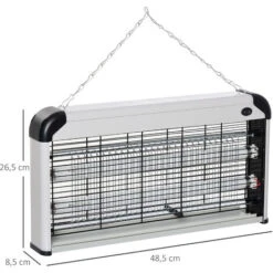 Outsunny Lampe UV Anti-insectes Anti Moustique Tue Mouche électrique Destructeur D'insectes 30 W Noir Gris 7 Outsunny Lampe UV Anti-insectes Anti Moustique Tue Mouche électrique Destructeur D'insectes 30 W Noir Gris -Legrand || Schneider® Soldes Boutique 11764741 3