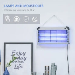 Outsunny Lampe UV Anti-insectes Anti Moustique Tue Mouche électrique Destructeur D'insectes 30 W Noir Gris 8 Outsunny Lampe UV Anti-insectes Anti Moustique Tue Mouche électrique Destructeur D'insectes 30 W Noir Gris -Legrand || Schneider® Soldes Boutique 11764741 4