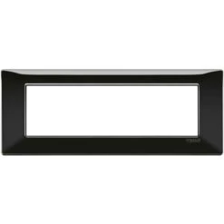 Placca Plan 7 Modules Technopolymer Noir 14657.05