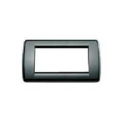 Placca 4 Modules Rondo' Black Series Idea 16764.16