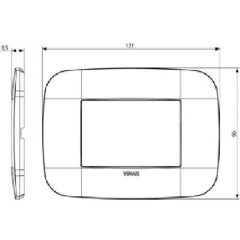 Placca Round Tecnopolimero 3 Posti Colore Bianco Serie Arke' 19683.84 2 Placca Round Tecnopolimero 3 Posti Colore Bianco Serie Arke' 19683.84 – Image 2
