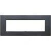 Eikon Placca Classic 7 Modules Antracite Color Matt 20657.15