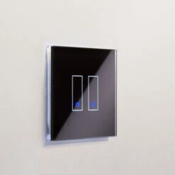 Interrupteur Double WiFi Intelligent Verre Noir Tactile Compatible Google Home Amazon Alexa Iotty - IOTTY