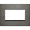 Eikon Evo Placca 4 Modules Aluminium Color Grey Lash 21654.03