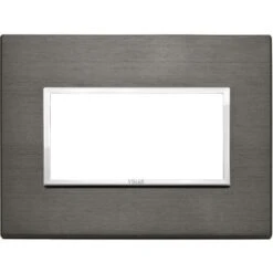 Eikon Evo Placca 4 Modules Aluminium Color Grey Lash 21654.03