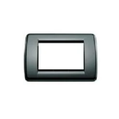 Placca 3 Modules Rondo' Black Series Idea 16763.16