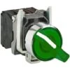 Schneider® Harmony Bouton Tournant Lumineux Vert Ø22 à Manette 2 Positions 24V 1O+1F - XB4BK123B5