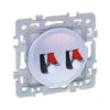 Prise Haut-parleurs Double Silver Square (60475)