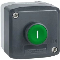 Schneider® Harmony Boite - 1 Bouton Poussoir Vert Affleurant Ø22 - 1F - I - XALD102