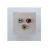 Prise Audio + Video 3 Sorties RCA 2M Blanc Format 45X45mm Bornes Vis Systo HAGER WS261