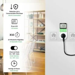 Fishtec® Programmateur Prise Electrique Hebdomadaire - Affichage Digital Grand écran - Economie D'énergie 7 Fishtec® Programmateur Prise Electrique Hebdomadaire - Affichage Digital Grand écran - Economie D'énergie -Legrand || Schneider® Soldes Boutique 13376973 3