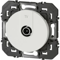 Prise TV Mâle 9, 52mm Blindée - Dooxie - Blanc - Legrand