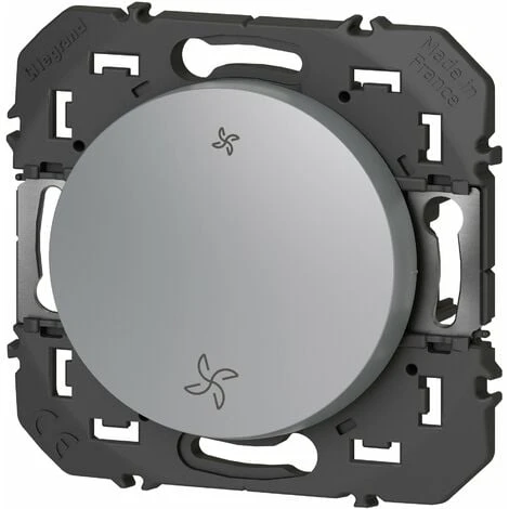 Interrupteur Commande VMC - Dooxie - Aluminium - Legrand 1 Interrupteur Commande VMC - Dooxie - Aluminium - Legrand