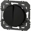 Double Interrupteur Ou Va-et-vient, Dooxie - 10A - AX175 - 250V - Noir Legrand