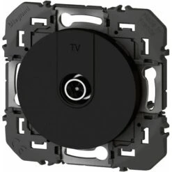 Prise TV Mâle 9, 52mm Blindée - Dooxie - Noir - Legrand