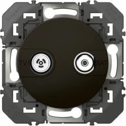 Prise TV - SAT Mâle 9, 52mm Blindée - Dooxie - Noir - Legrand