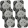 Lot De 6x2P+T Affleurante Dooxie - Aluminium - Composable - Legrand