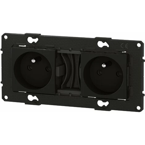 Legrand Double Prise De Courant Précâblée Altège 16A - Nuit - Bticino 1 Legrand Double Prise De Courant Précâblée Altège 16A - Nuit - Bticino