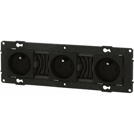 Legrand Triple Prise De Courant Précâblée Altège 16A - Nuit - Bticino 1 Legrand Triple Prise De Courant Précâblée Altège 16A - Nuit - Bticino