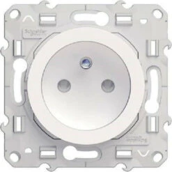 Schneider® Lot De 10 Prises De Courant 2P+T16A Odace Blanc Connexion Auto Schneider S520059