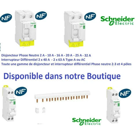 Schneider® Lot De 10 Prises De Courant 2P+T16A Odace Blanc Connexion Auto Schneider S520059 5 Schneider® Lot De 10 Prises De Courant 2P+T16A Odace Blanc Connexion Auto Schneider S520059 – Image 5