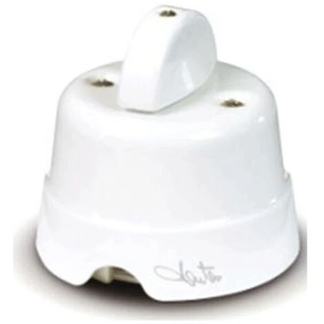 Bouton Poussoir Rotatif En Céramique Fanton 10AX 250V Blanc 84002 1 Bouton Poussoir Rotatif En Céramique Fanton 10AX 250V Blanc 84002