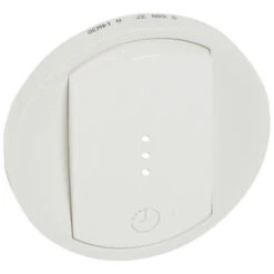 Legrand Enjoliveur Céliane Pour Interrupteur Temporisé Ou Interrupteur Et Ventilation Blanc (068037)