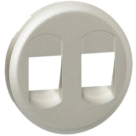 Legrand Enjoliveur Céliane Pour Prise Haut Parleur Double Finition Titane (068512) 1 Legrand Enjoliveur Céliane Pour Prise Haut Parleur Double Finition Titane (068512)