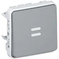Legrand Interrupteur Ou Va-et-vient Témoin Câblage Existant Plexo Composable IP55 10AX 250V Gris (069514)