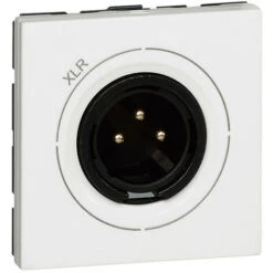 Legrand Prise XLR 3 Pôles Mâle Mosaic 2 Modules Pour Liaison Stéréo De Tout Périphérique Blanc (078756)