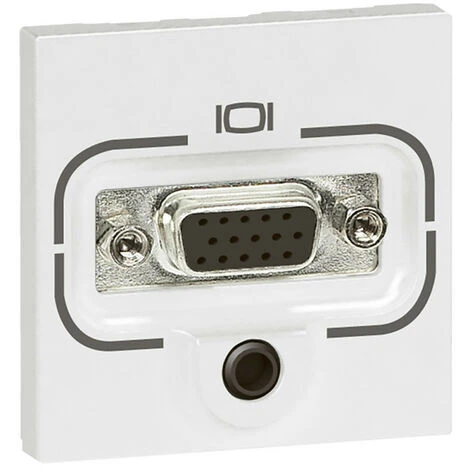 Legrand Prise HD 15 Femelle + Jack 3,5mm à Visser Mosaic 2 Modules Blanc (078774) 1 Legrand Prise HD 15 Femelle + Jack 3,5mm à Visser Mosaic 2 Modules Blanc (078774)