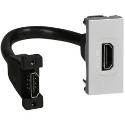 Legrand Prise HDMI TypeA Version 1.4 Préconnectorisée Mosaic 1 Module Alu (079378)