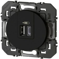 Legrand Dooxie Chargeur 2 Usb A+c 3a 15 W Noir Composable (095288)