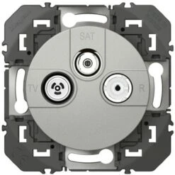 Legrand Prise TV R SAT 1 Câble Dooxie Finition Alu (600453)