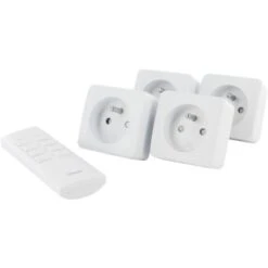 Set De 4 Minis Prises On/Off Et Télécommande