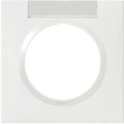 Legrand Plaque Carrée Dooxie 1 Poste Finition Blanc Avec Porte étiquette (600942)