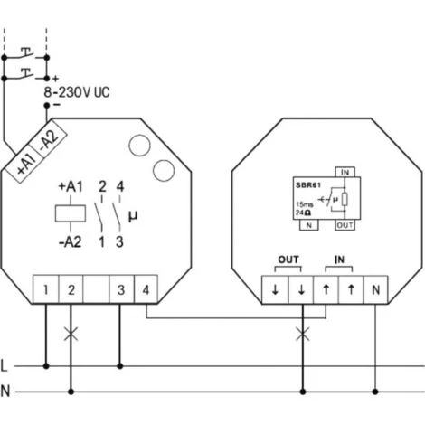 Eltako 61100330 Relais De Limitation De Courant Capacitif 230V/120 µF. 1 Contact NO 10A/250VAC Bleu 2 Eltako 61100330 Relais De Limitation De Courant Capacitif 230V/120 µF. 1 Contact NO 10A/250VAC Bleu – Image 2